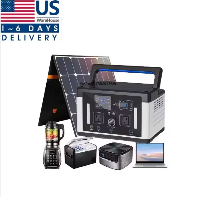 US Warehouse 1300w 2000w Emergency Portable Power Station Power Supply Solar Panel Generator 700W Outdoor Camping