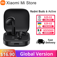 Global Version Xiaomi Redmi Buds 6 Active Large 14.2mm Dynamic Driver 30 Hours Long Battery Life  Dual-mic Noise Reduction