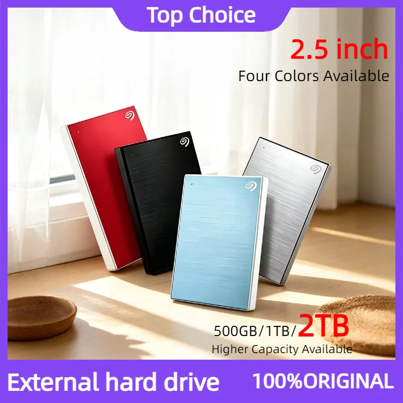 Disco Duro Externo Portátil OEM para Seagate Ultra-Thin de 2.5'', 500GB/1TB/2TB, USB 3.0, Almacenamiento de Alta Velocidad para PC y Laptop