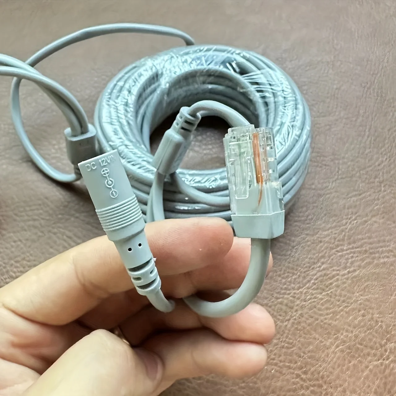 2 IN 1 RJ45+DC Network Cable 5M/10M/15M/20M/30M IP Camera Extension Cable Power Supply RJ45 Connectors For IP Security Camera