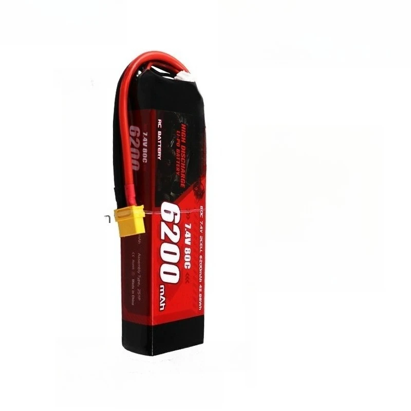 For BT Beit RC Car Battery 6200mah 80C 7.4V/2S/ Model Car Rechargeable Battery