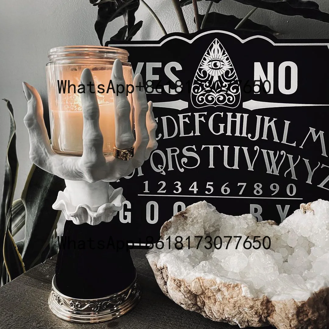 

Halloween Witch Palm Tray Horror Atmosphere Creative Theme Decoration Ornament Resin Tray Design