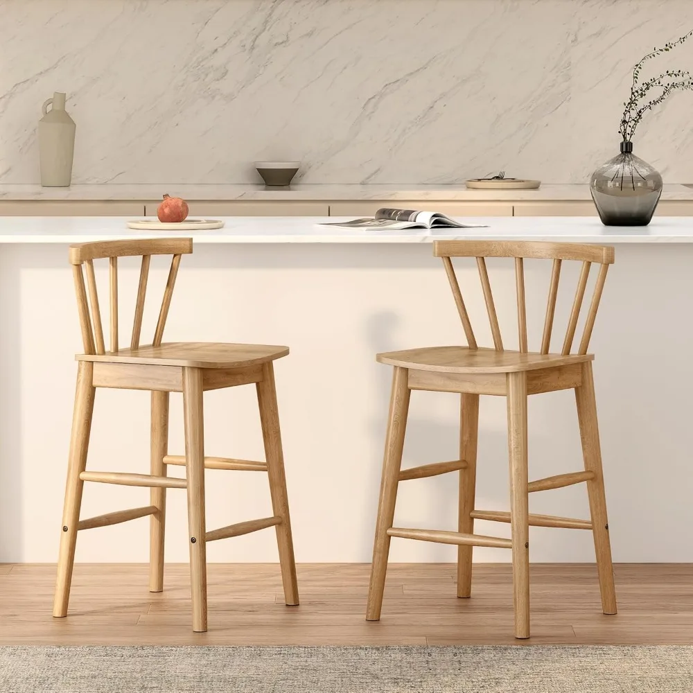 مجموعة من 4 مقاعد خشبية، 24 منزلًا بدون ذراعين مع/ظهر ومسند للقدمين #3