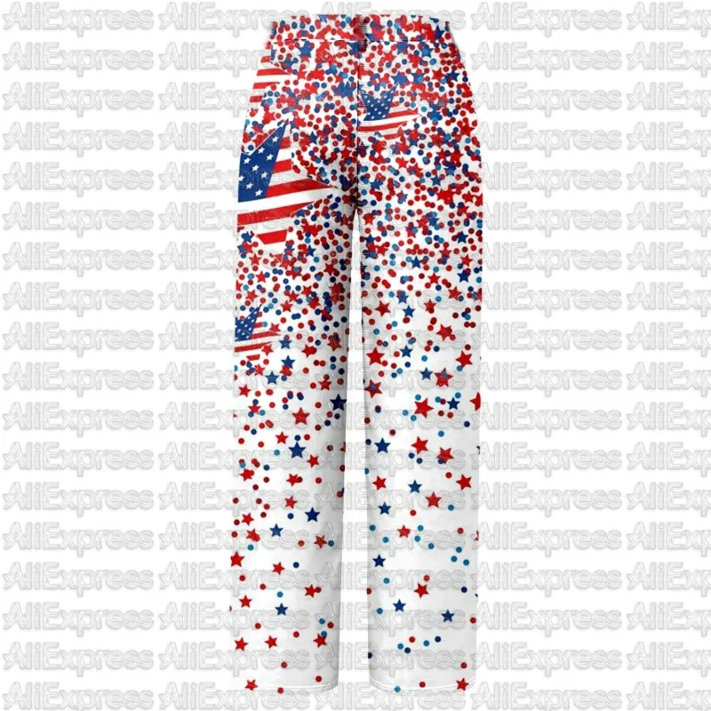 2026 Summer Hot Sale Celebrates 250th Anniversary of American Freedom and Independence Adult  Children Loose Patriotic Star Pant