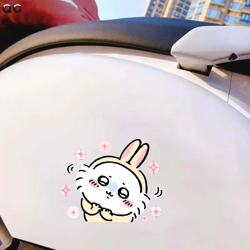 ملصق تزيين للكمبيوتر المحمول على شكل حقيبة خدش للسيارة والدراجات النارية من Chiikawa Momonga