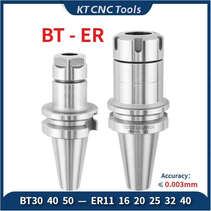 

KT CNC BT ER Tool holder BT30 BT40 BT50 Tool holder ER11 ER16 ER20 ER25 ER32 ER40 precision 0.003mm ER bracket tool Collet Chuck