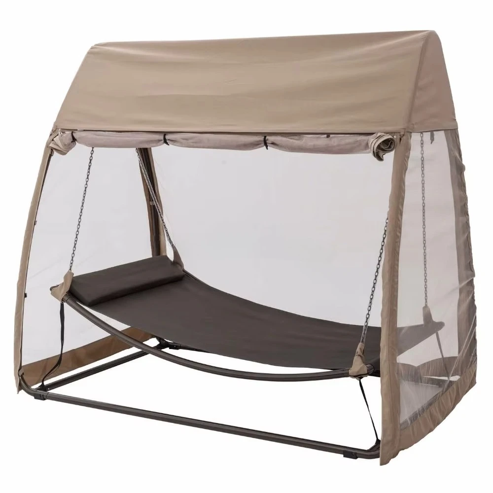

New Arrival Outdoor Leisure Swing Bed Gazebo with Mosquito Net Garden Furniture