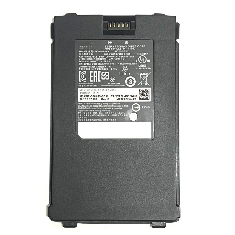 For Zebra TC21 TC26 Battery 3300mAh BT-000409-00 BTRY-TC2Y-1XMA1-01