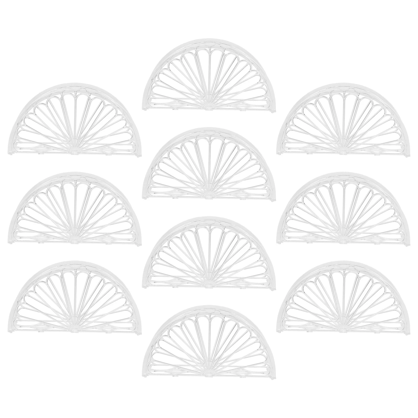 

10pcs Clear Napkin Holder Fan Shape Paper Tissue Storage Stand For Kitchen Table Countertop Dining Office Hotel Decor