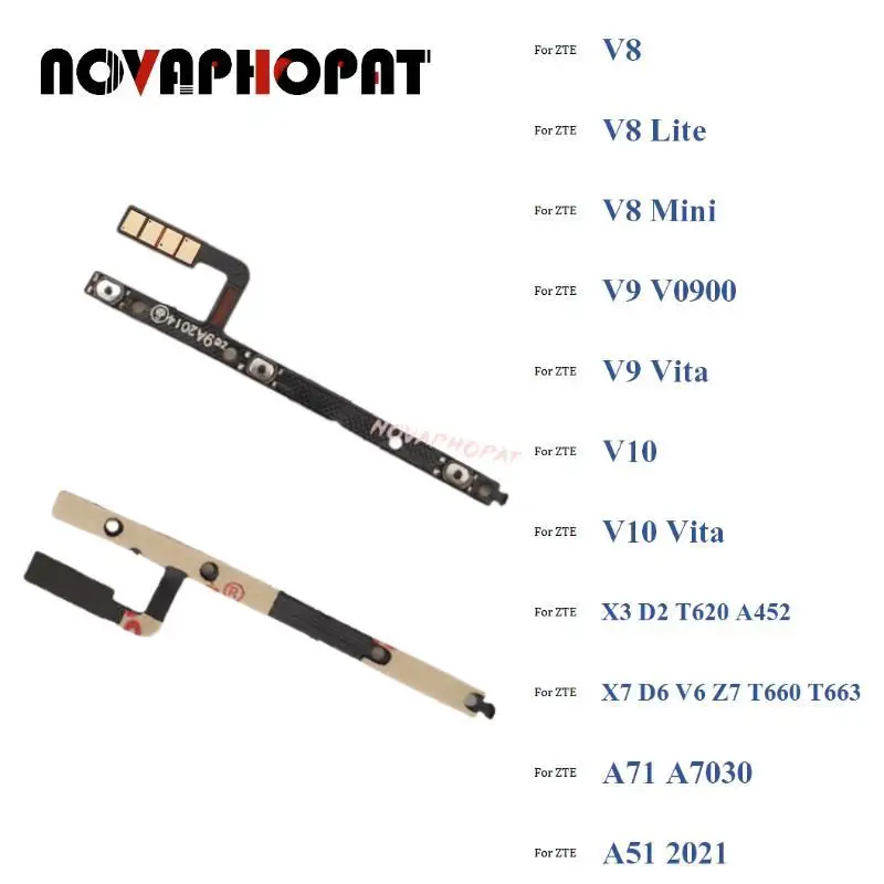 Power On Off Volume Ribbon For ZTE Blade V8 Mini Z981 Z982 V9 V10 V40 Vita A5 A7 A31 A71 A51 2019 2020 Power Button Flex Cable