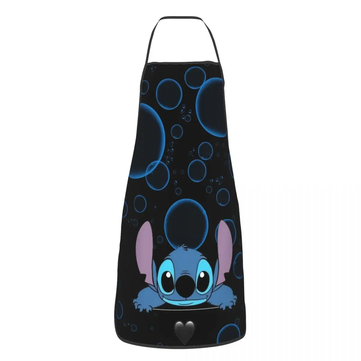 Custom Funny Blue Light Art Stitch Bib Aprons Men Women Unisex Kitchen Chef Cartoon Tablier Cuisine for Cooking Baking Painting