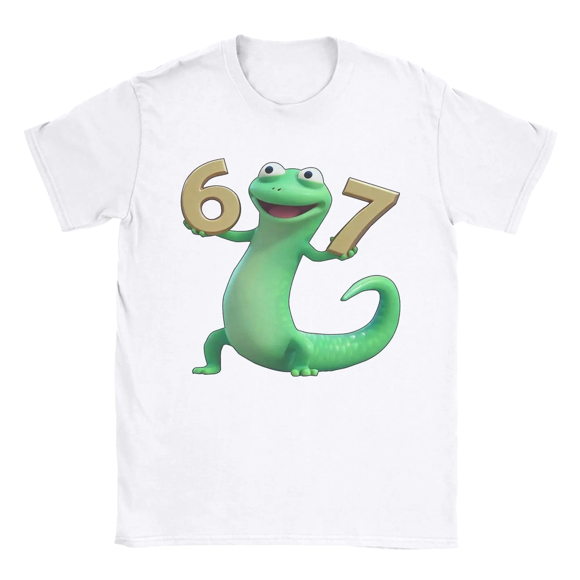 67 Six Seven Tom The Lizard Hoppers T Shirt for Women Novelty T-Shirt Round Collar Tees Short Sleeve Tops Casual Y2k Clothes