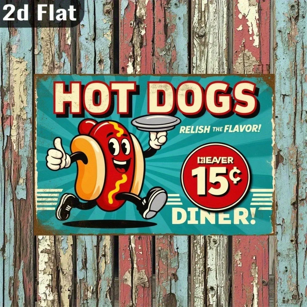 

Vintage Art Deco Wall Decor, Retro Metal Sign for Ramadan 2026 & Valentine's, Kitchen Restaurant Bar Decor, No Power Needed, Dur