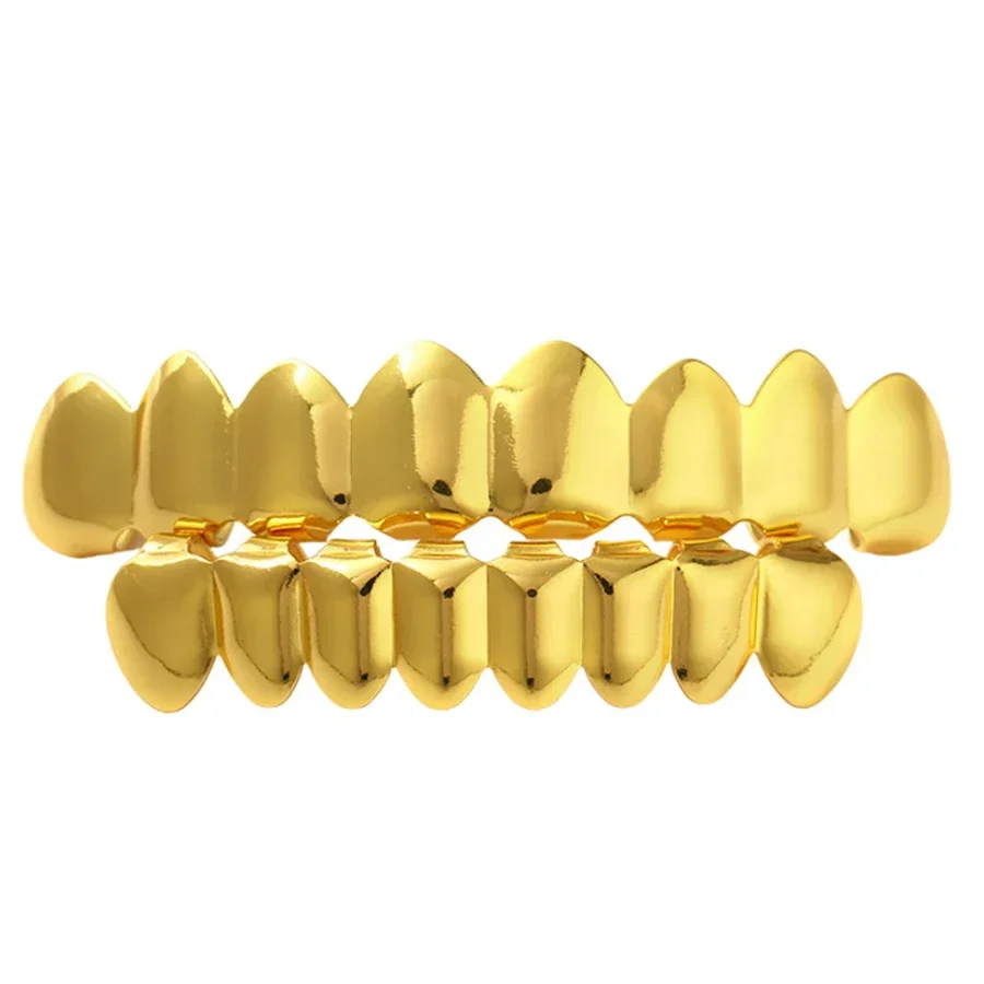 Набор для зубов Grillz для унисекс, верхняя часть, рот, золото, серебро, цвет, зубы, грили, колпачки для зубов, съемные стоматологические модные украшения