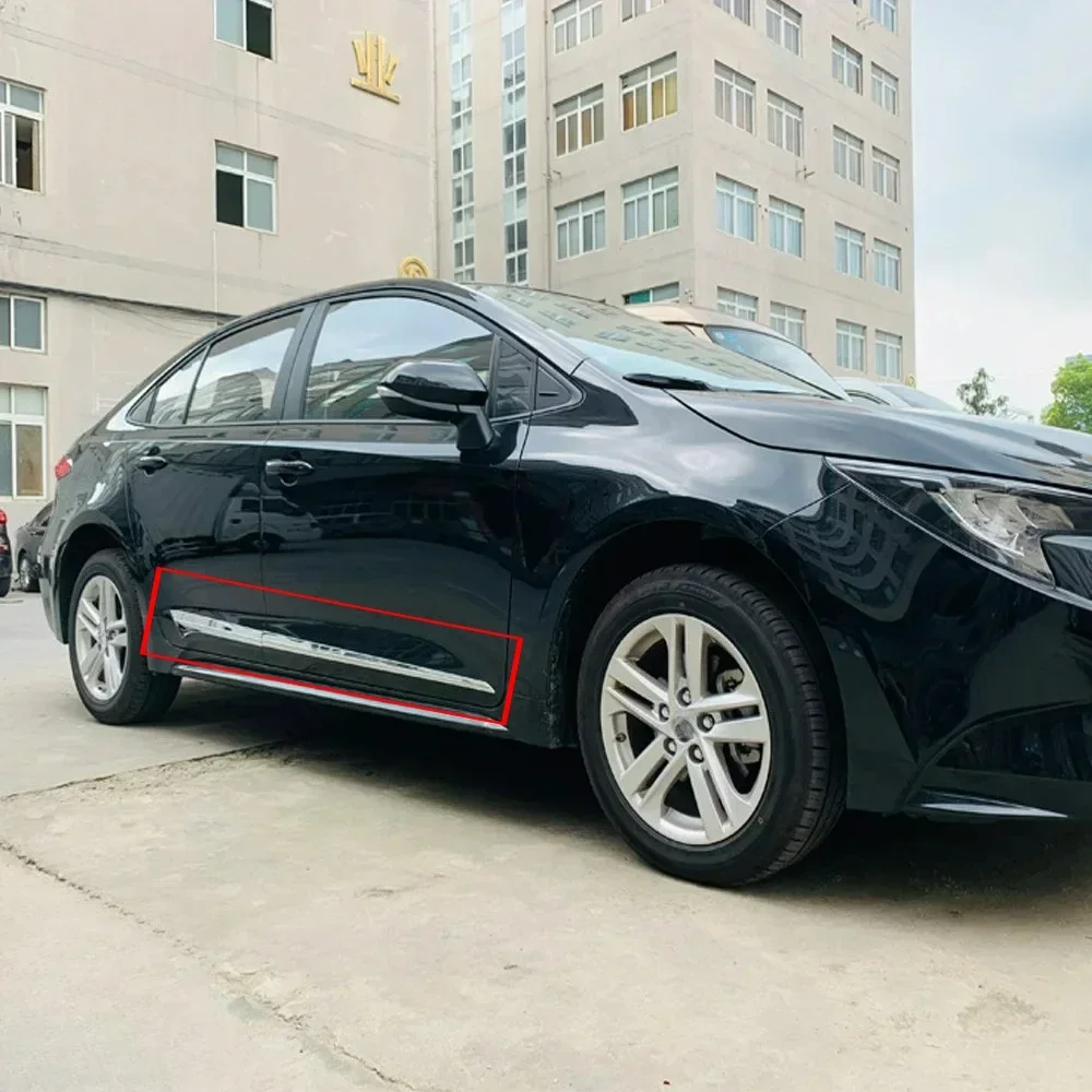 Car Door Side Line Body Molding Garnish Trim Cover Strip Decoration ABS For Toyota Corolla Levin 2019-2021 2020 2021 2022 2023 +