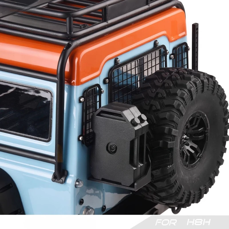 Simulation Edelstahl Heckscheibe Netzwerk Auto Shell Metallplatte für 1/8 RC Crawler Auto H8H Defender Traxxas Upgrade Teile