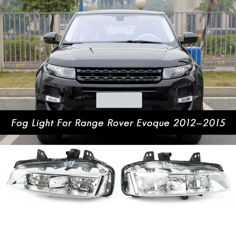 

2Pcs Car Front Bumper Fog Lamp Light Left + Right For Land Rover Range Rover Evoque 2011-2015 LR026089 LR026090