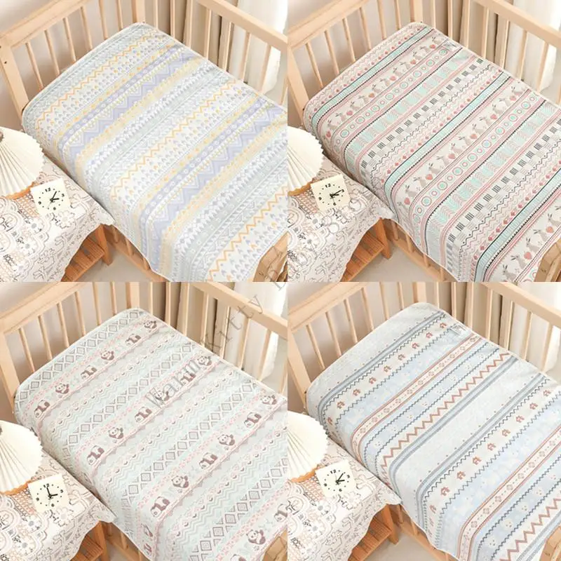 

XXFE Cotton Infant Mattress Pad 6 Layer Gauze Baby Bed Cool Pad Breathable Bedding for Cribs Strollers and Car Seats