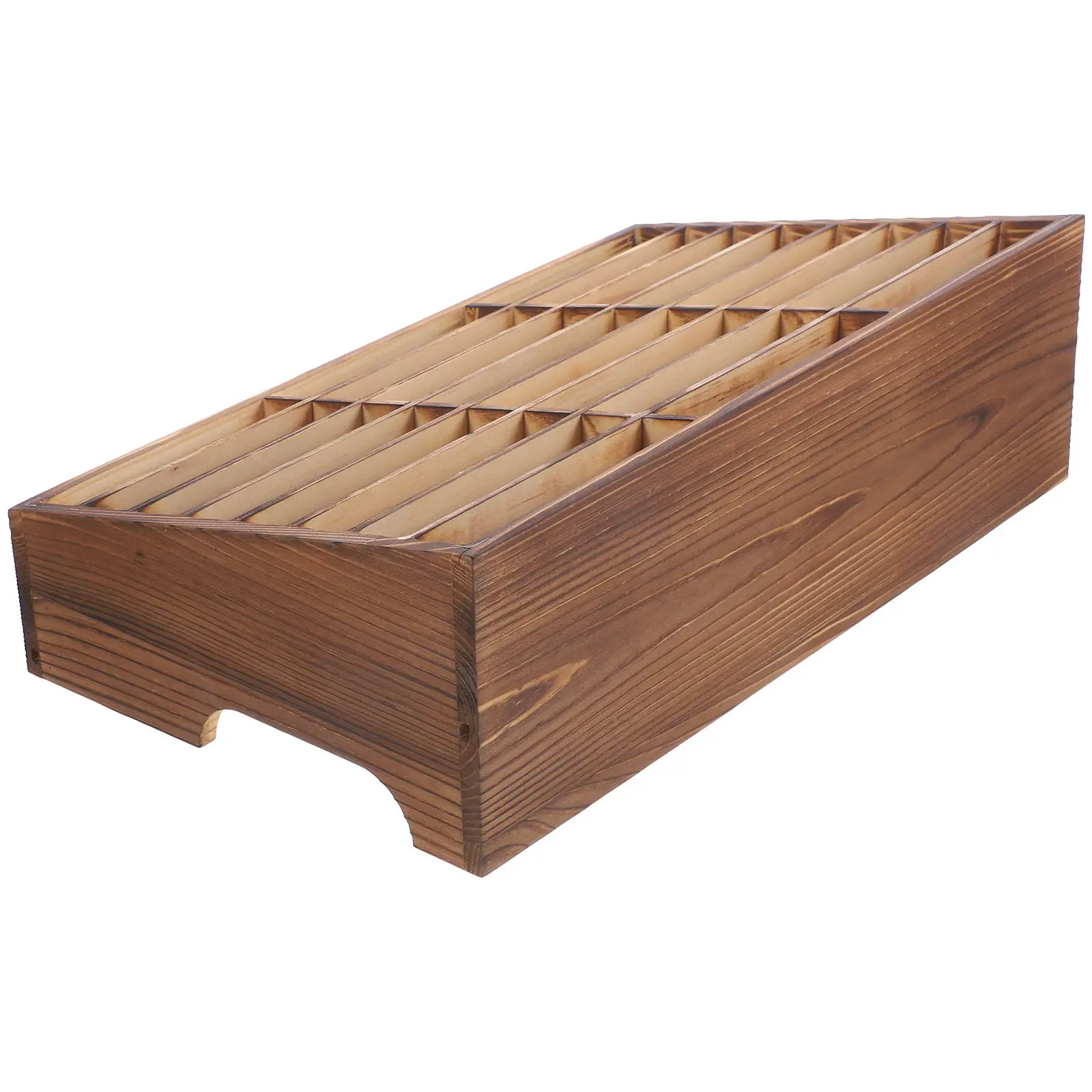 

Wooden Phone Storage Box Desktop Organizer Multi-Grid Cellphone Holder For Classroom Desk Sundries Organizer Wood Case