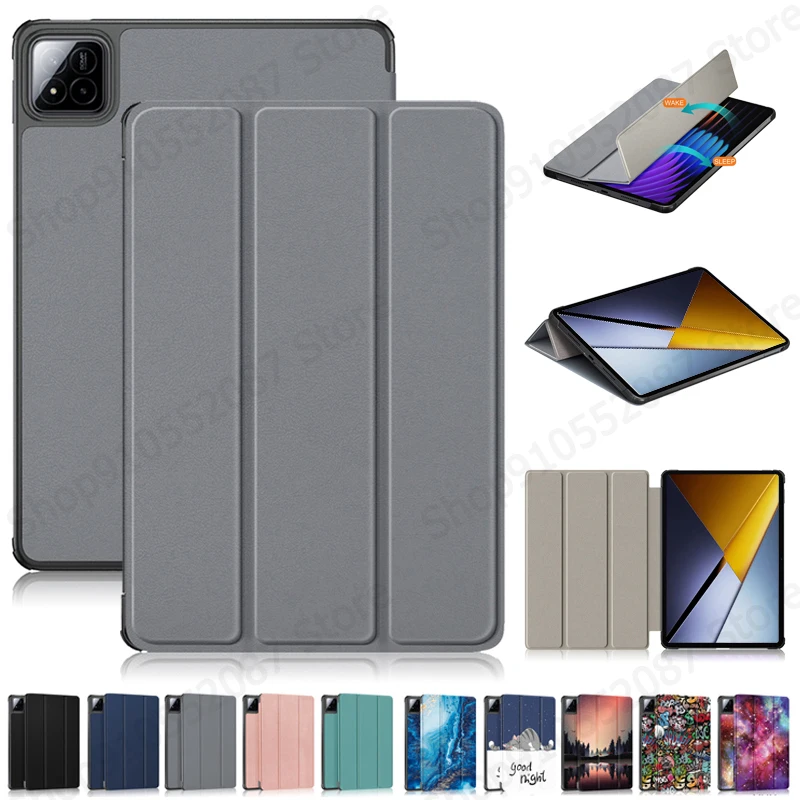 Coque For Poco Pad X1 Case 11.2 inch Trifold Leather Stand Hard Magnetic Cover For Funda Xiaomi Poco Pad X1 11.2 2025 Smart Case