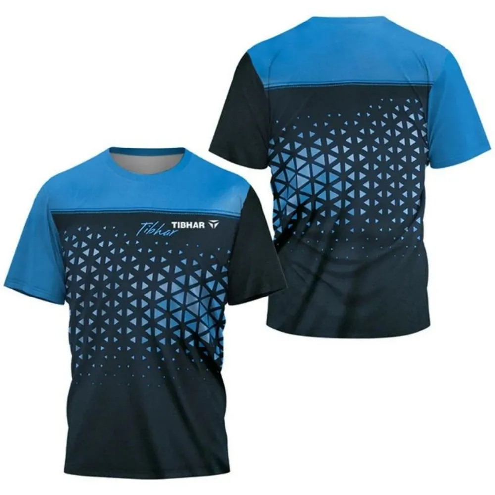 Men's Outdoor Sports Table Tennis Short Sleeved Top Lightweight Breathable Quick Drying Men's Tennis T-shirt New Fashionable