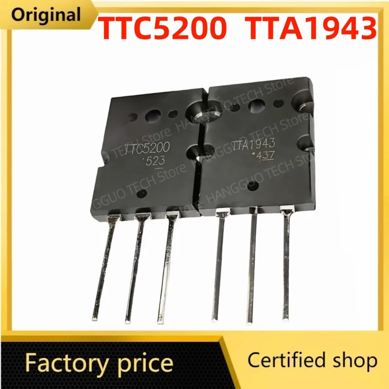 

10Pairs - 20Pairs Original and brand new TTC5200 TTA1943 Audio Amplifier Transistor 230V 15A 150W TTC5200-O TTA1943-O