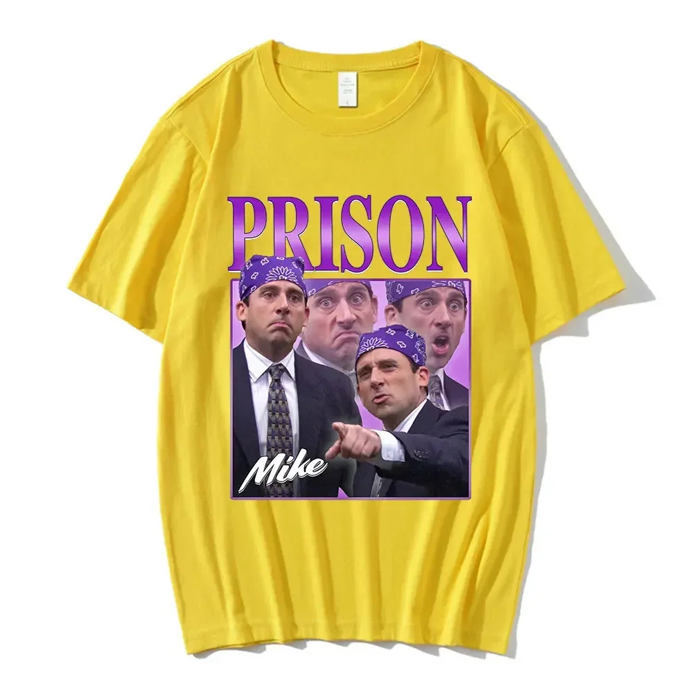 Prison Mike Michael Scott Homage The Office T-shirt Tv Series Dwight Schrute Jim Halpert Short