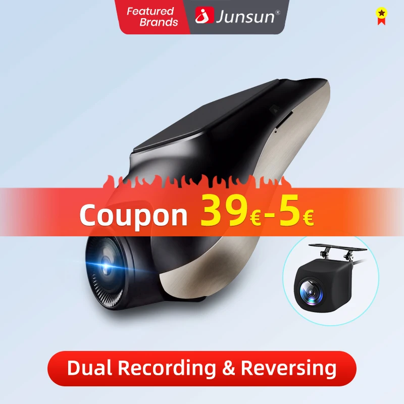 Junsun New 720P dashcam ADAS Mini Car DVR 120 ° FOV Auto Video Recorder Hidden Type Dash Cam for Android Support ReverParking