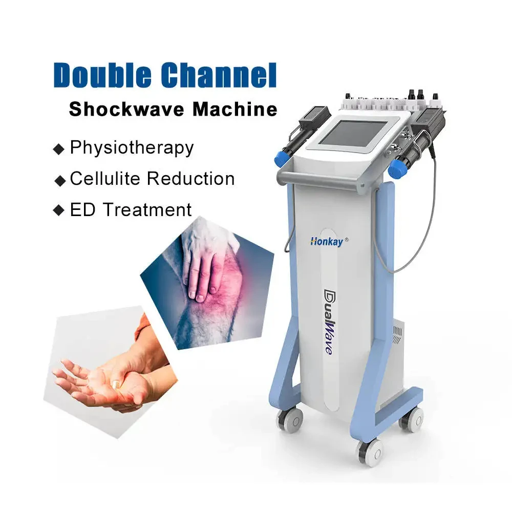 

Double Handle Electromagnetic Shock Wave ED Shockwave Therapy Machine For Cellulite And Body Pain Massage