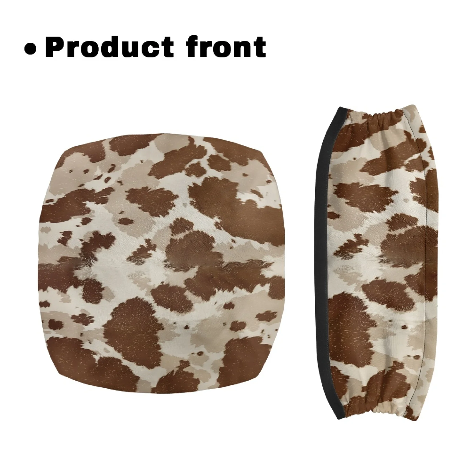 Coloranimal Cowhide 2 Pieces Seat & Backrest Cover Set Rollator Seat Cover for Senior Ladies Streets