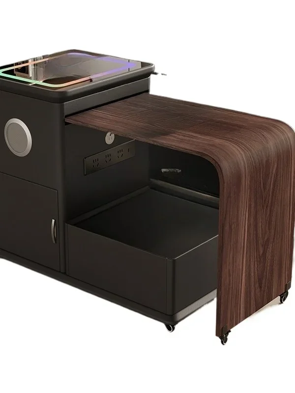 Movable side table, coffee table, living room, home sofa side cabinet, intelligent with stereo, wireless charging edge