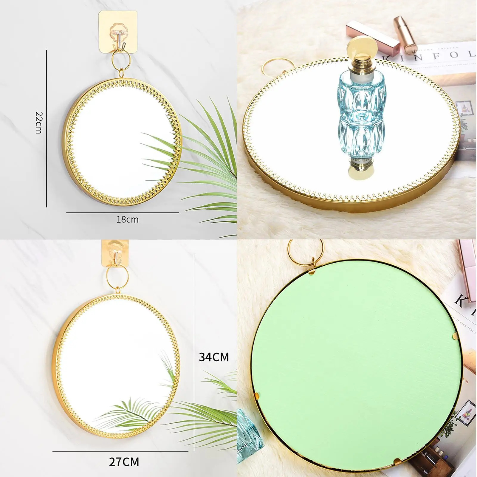 Hanging Makeup Mirror Mirror Bathroom Bedroom Decor for ! Girl