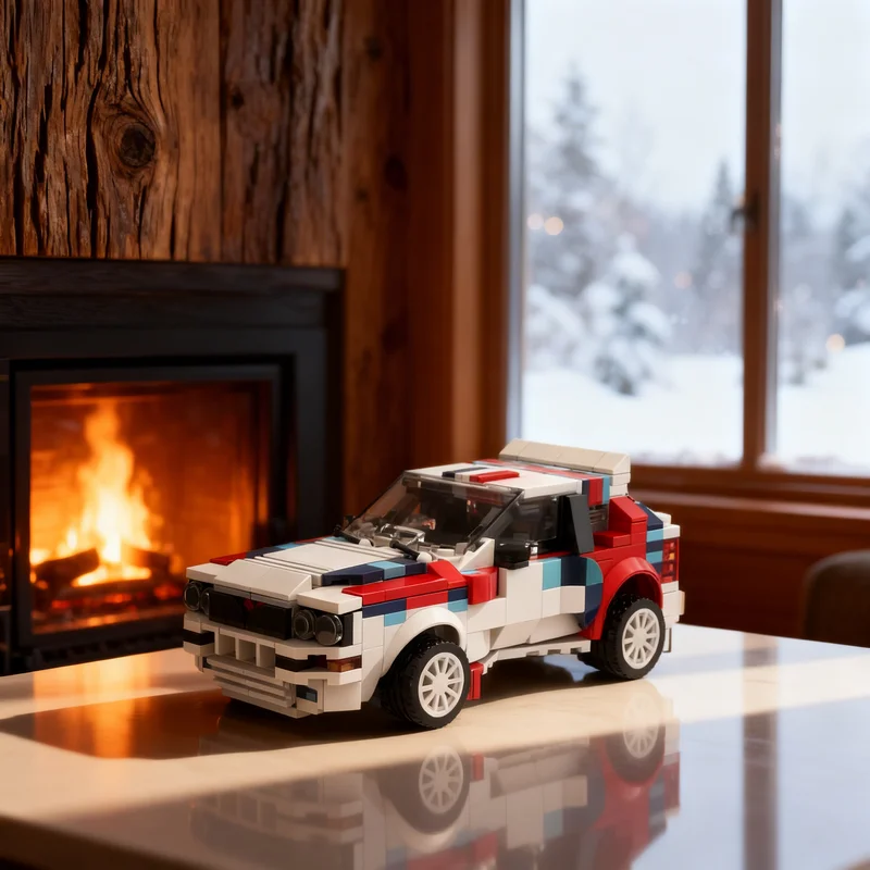 

477 деталей MOC Lancia Delta 92 AUSTRALIA Rally LiTE City Champions, модель-конструктор, архитектурная игрушка, рождественский подарок, кирпичики для детей