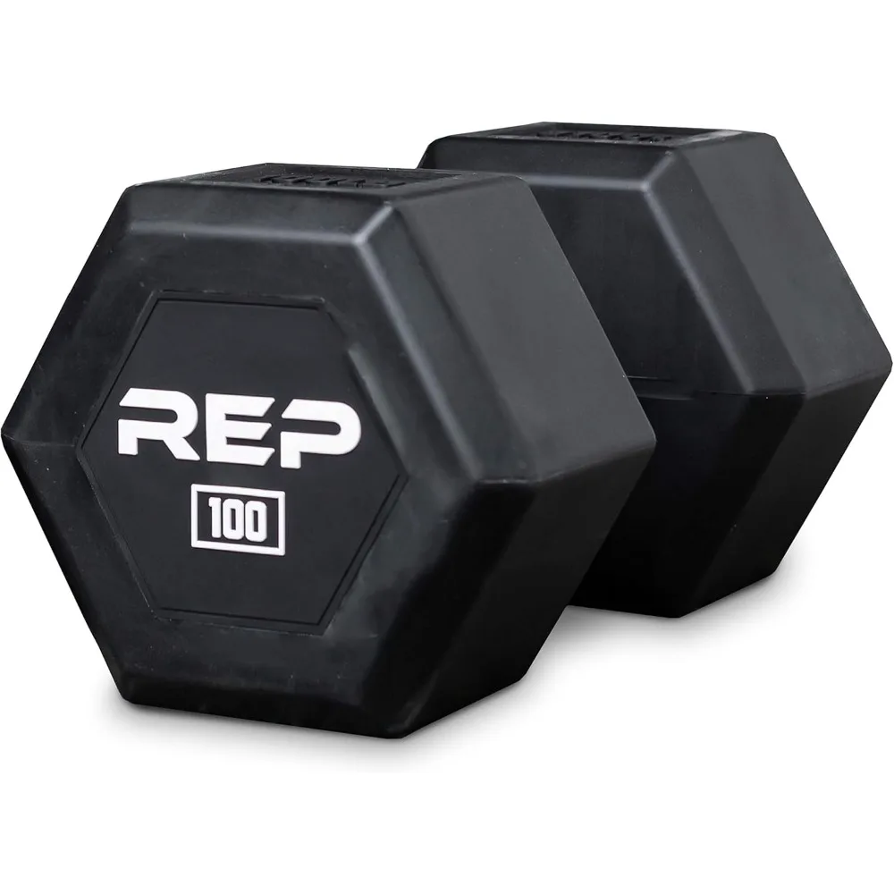 دمبل بمقبض مطاطي من Rep Fitness - مثالي للتدريبات على المرآب البارد - متوفر في الأزواج والأطقم: 5-50 رطلاً، 5-75 رطلاً #6