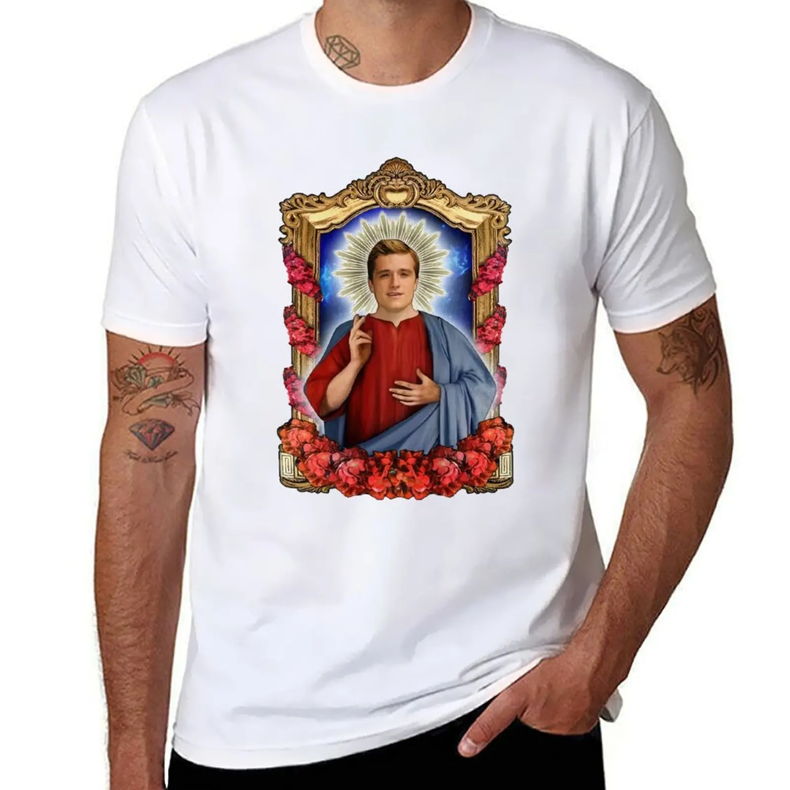 

Saint Josh Hutcherson T-Shirt man t shirt cotton high quality anime t shirts for man T-Shirt