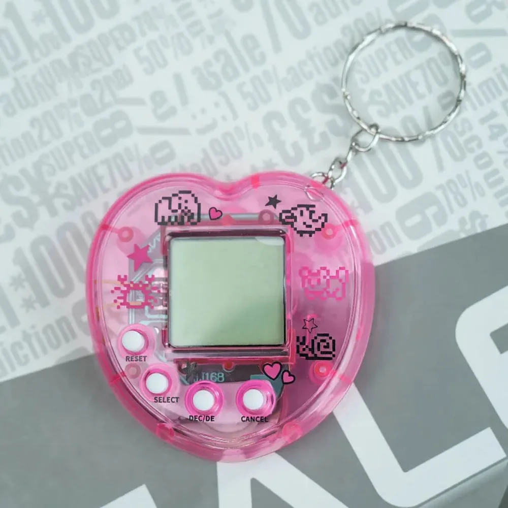 Mini Tamagotchi Spielkonsole Schlüsselanhänger, mehrsprachiges elektronisches Haustierspielzeug, Pixel Game Boy Anhänger für Kinder
