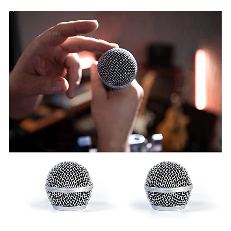 1 Pc Mikrofon Edelstahl Grill Ball Mic Grille Abdeckung Kopf Ersatz Für SM58 Wireless Mic