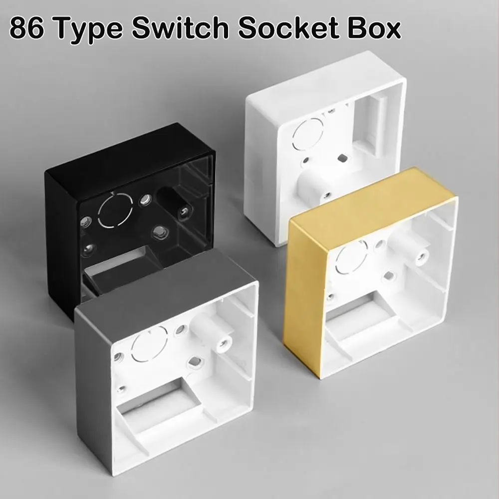 Universal PVC Switch Socket Box External Mounting Box Wall Surface Junction Box 86 Type On-Wall Mount Switch And Socket Apply