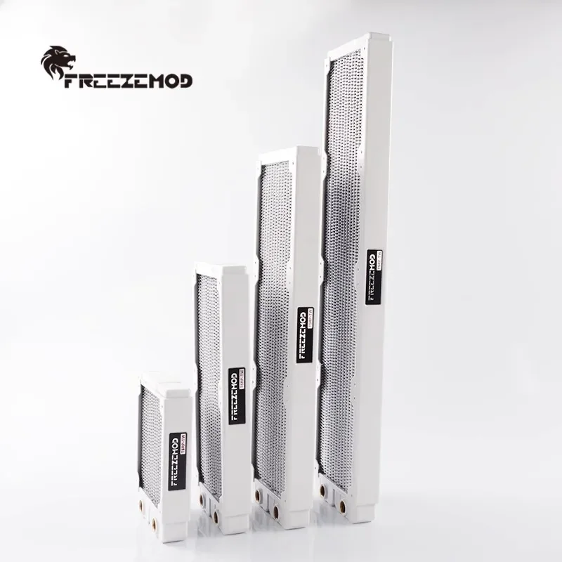 FREEZEMOD 2024 New 120mm White Copper Radiator PC Water Cooler Copper Liquid Cooling 12CM Fan TSRP-TW-White120