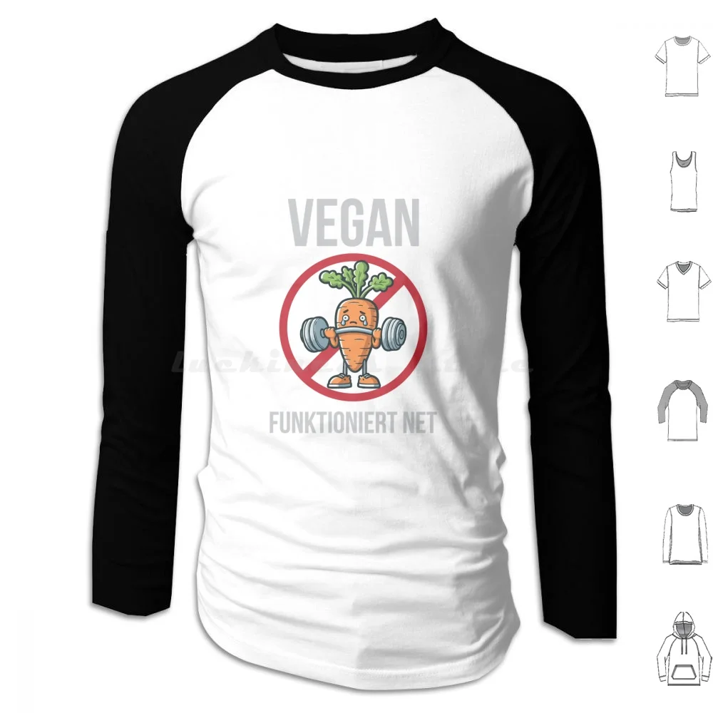 Sudaderas con capucha veganas no funcionan para culturismo, manga larga, culturismo, Fitness, pesas, bíceps, Banco de prensa, Old School