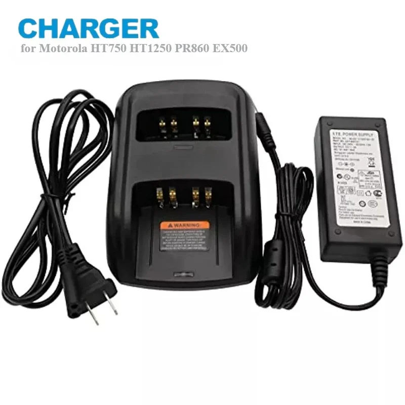 2 Way Rapid Desktop Charger for Motorola HT750 HT1250 PR860 EX500 MTX950 HT1250.LS PRO5150 GP320 GP328 GP338 GP340 MTX8250LS