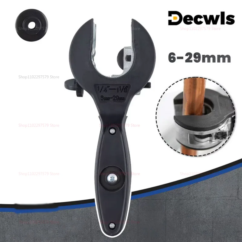 

Труборез с храповым механизмом 8-29 мм, универсальный труборез для нержавеющей стали, меди, алюминия, шланга, ручной инструмент для резки сантехники