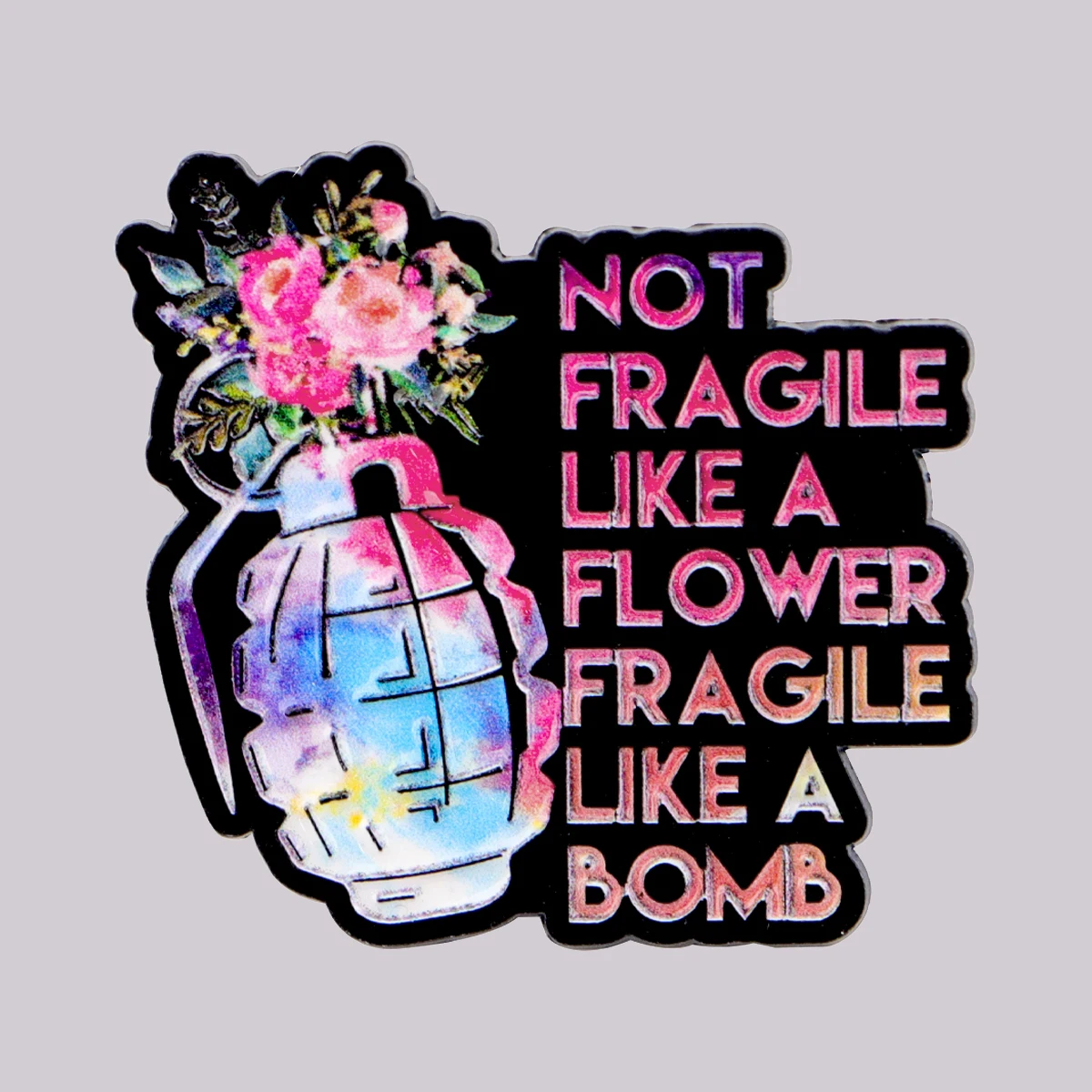 Feminism Quotes Enamel Pin Flower Brooches For Women Lapel Pins Badge on Backpack Clothing Accessories Funny Jewelry Gifts