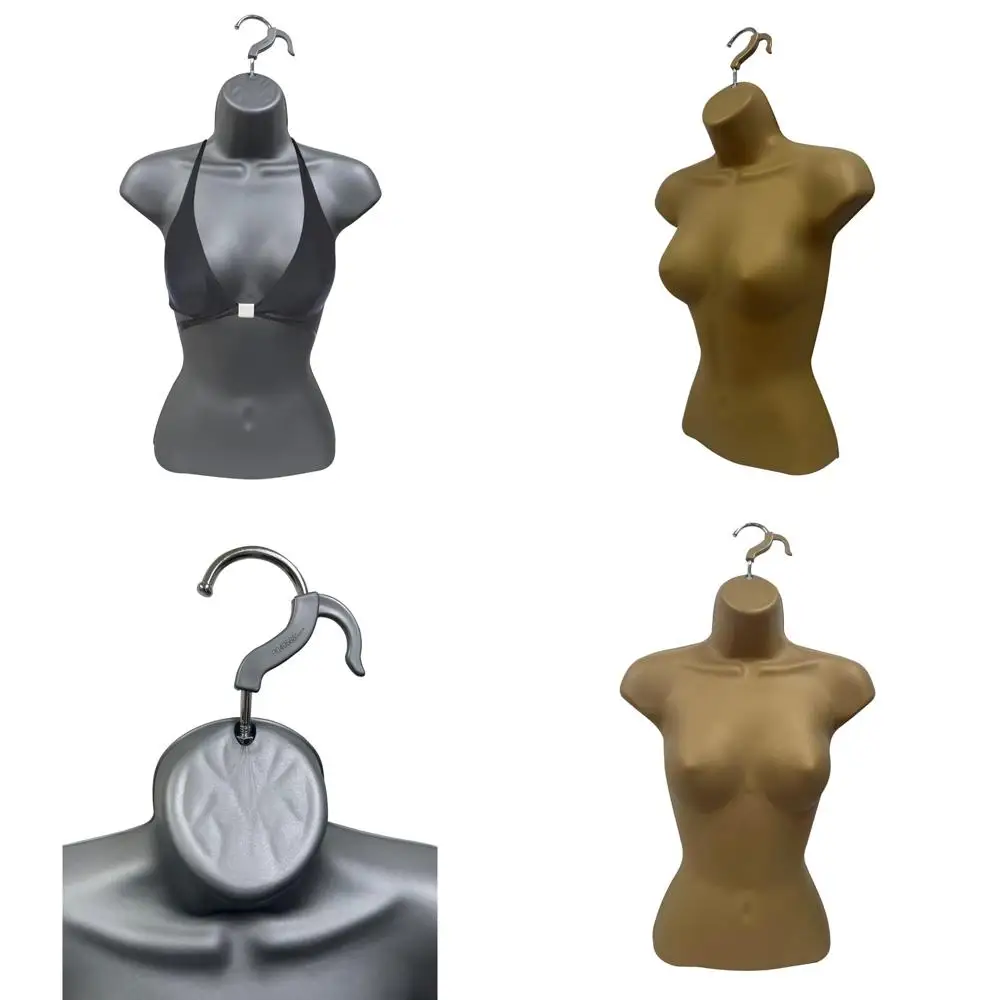 

Штабелируемый женский манекен с полой спинкой для демонстрации футболок, использования на столешнице, поделок, подвесных крючков в комплекте