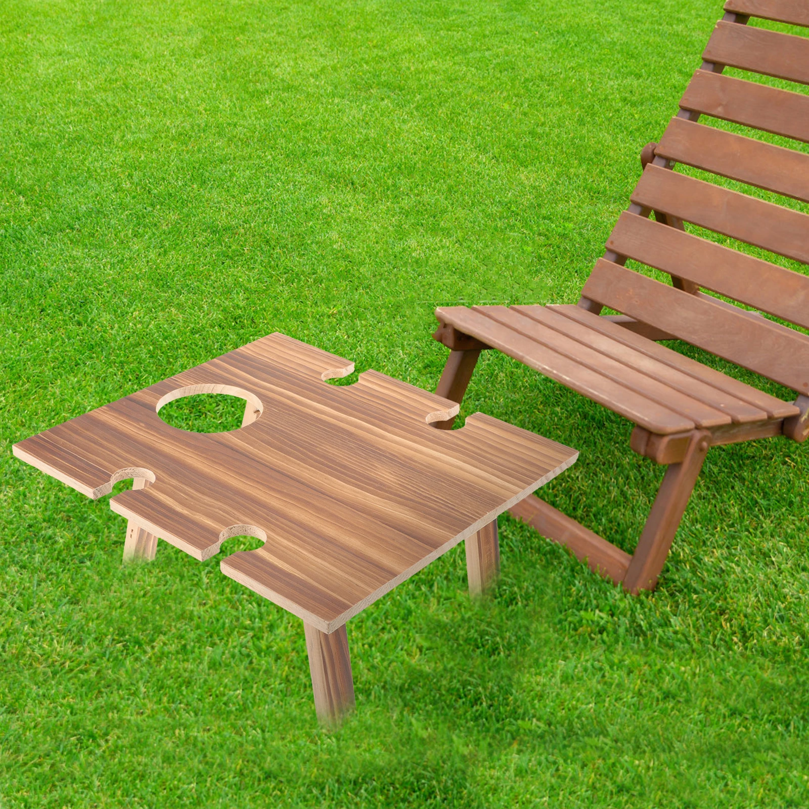 

Wooden 30X24 Foldable Portable Picnic Outdoor Furniture Storage Wood Table Holder