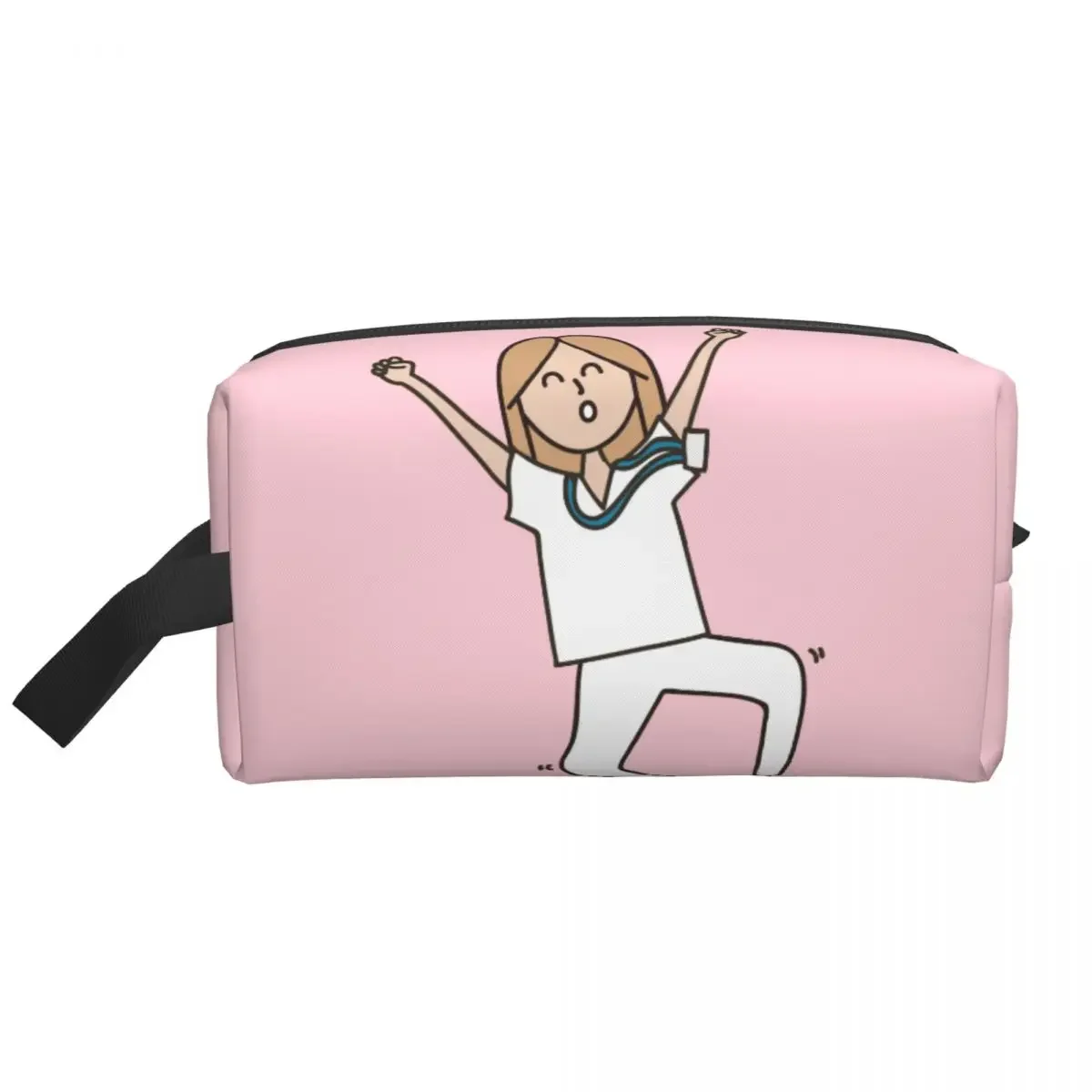 

Custom Funny Cartoon Nurse Travel Toiletry Bag for Women Health Care Nursing Doctors Makeup Cosmetic Bag Beauty Storage Dopp Kit