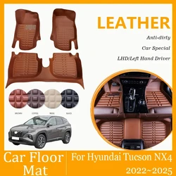Car Floor Mats For Hyundai Tucson NX4 N-Line 2022 2023 2024 2025 Waterproof Pad Foot Carpets LHD Cover Auto Interior Accessories