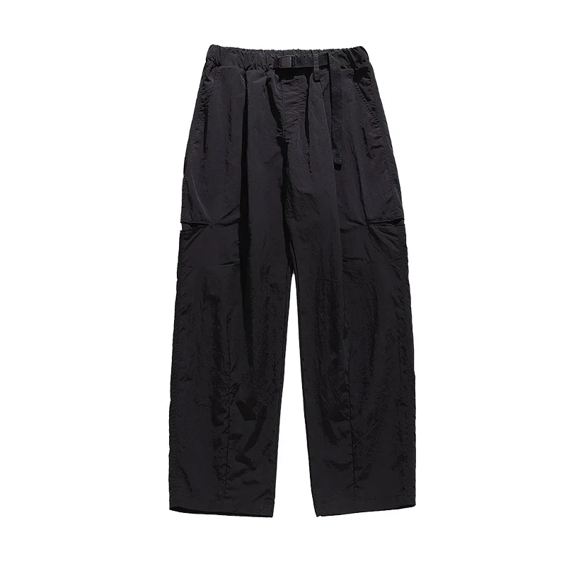 

2025 New Japanese outdoor functional casual pants for men in spring, with anti splash side pockets and loose workwear pants