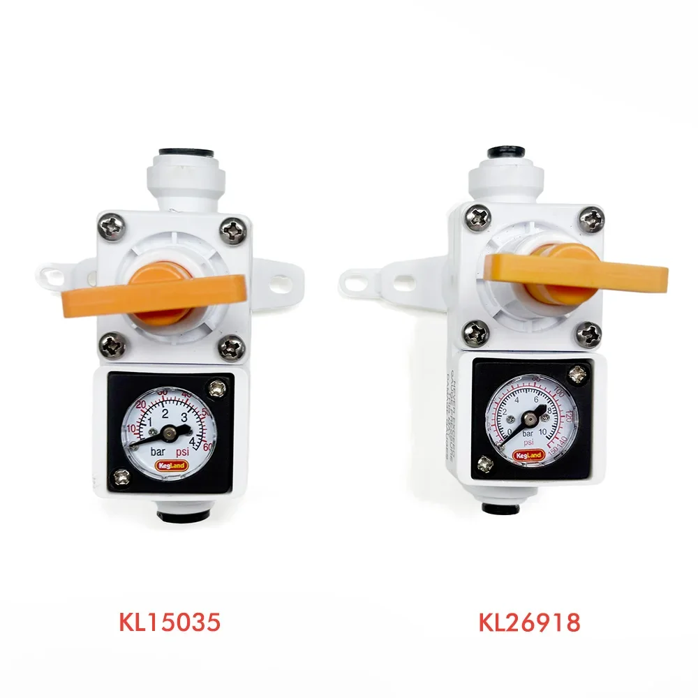 1pcs Kegland 6.35/8mm Duotight Inline Regulator 0-150/60psi Integrated Gauge Beer Accessory Home Brewing wine accessories