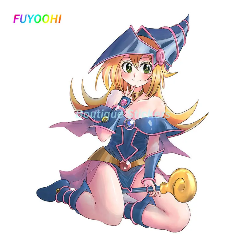 

FUYOOHI Play Stickers YuGiOh Dark Magician Girl Car Stickers Occlusion Scratch Decal Motorcycle Helmet Car Window Accessories